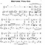 "Before You Go" Sheet Music